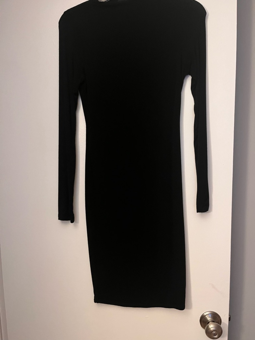 naked wardrobe Black Long-Sleeve Bodycon Midi Dress maternity - Picture 2 of 3
